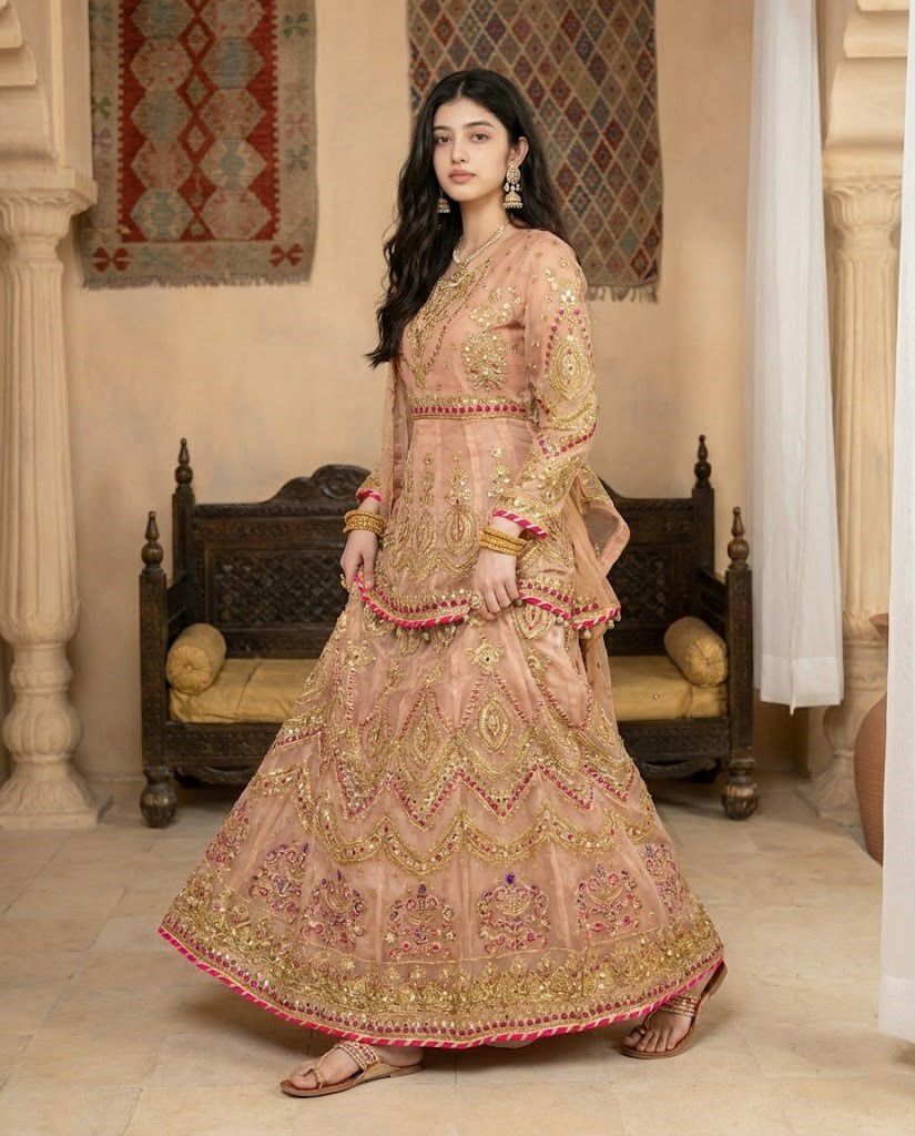 3PC Embroidered Suit