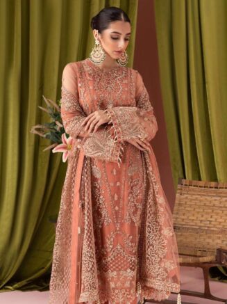 HEER Luxury Sequence Embroidered Net Suit with Heavy Adda Work