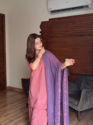 Blush Pink Elegance 3PC STITCHED